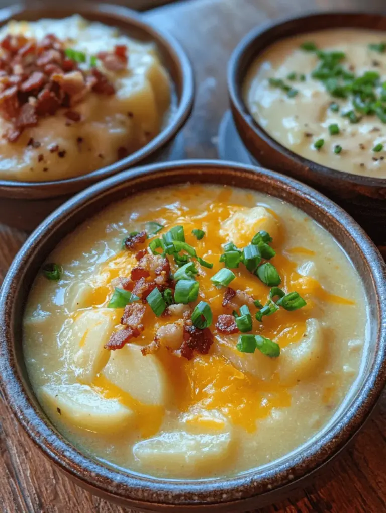 To achieve the perfect base for your Classic Old Fashioned Loaded Potato Soup, the way you cook your potatoes is crucial. Start by peeling and dicing your potatoes into uniform pieces, about one-inch cubes. This ensures that they cook evenly. You can choose to boil or simmer your potatoes, both of which are effective methods for achieving optimal tenderness.