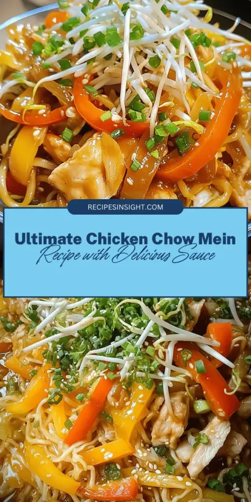 Discover the secrets to making the perfect Chicken Chow Mein with our easy, step-by-step guide! This delicious dish features tender chicken, vibrant vegetables, and a savory homemade Chow Mein sauce that ties it all together. Whether you're a beginner or an experienced cook, our tips ensure a satisfying meal every time. Elevate your home cooking and impress your family with this classic Asian favorite. Try it now! #ChickenChowMein #HomemadeCooking #AsianCuisine #RecipeIdeas #Foodie