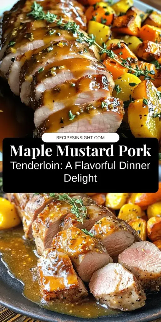 Elevate your dinner with this Maple Mustard Pork Tenderloin recipe! A perfect blend of sweet maple syrup and tangy Dijon mustard envelops tender pork, creating a delicious dish that’s simple to prepare yet impressive enough for guests. Ideal for both novice cooks and seasoned chefs, this recipe promises a satisfying and memorable meal. Don’t miss out on this culinary delight! #PorkTenderloin #DinnerRecipes #MapleMustard #HomeCooking #FoodieDreams