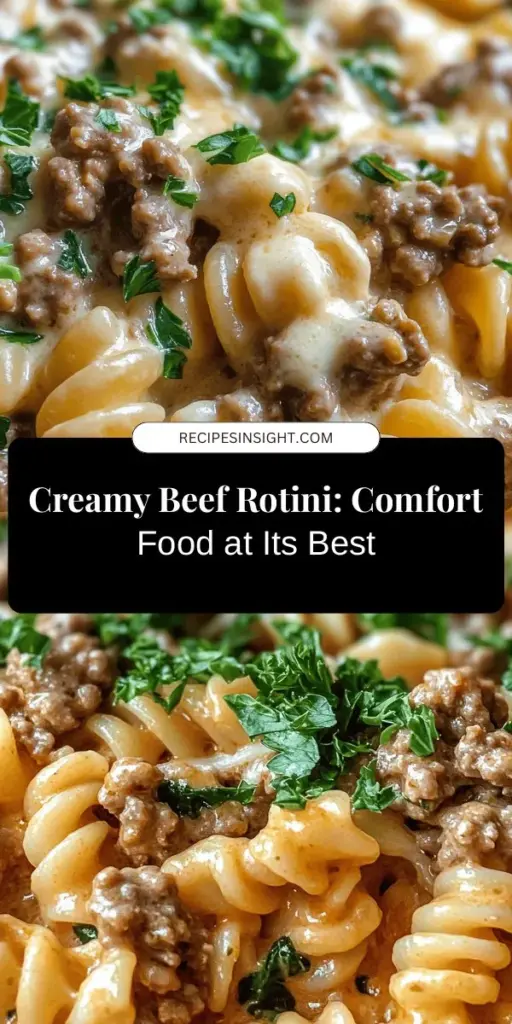 Indulge in the creamy goodness of Beef and Rotini in Garlic Parmesan Sauce, a dish that delivers comfort and flavor in every bite. Featuring tender ground beef, spiral rotini, and a rich garlic Parmesan sauce, it's the perfect meal for any gathering or a cozy night in. Easy to make and utterly satisfying, this recipe is sure to become a favorite. Try it today and enjoy a heartwarming culinary experience! #CreamyPasta #ComfortFood #PastaRecipes #DinnerIdeas #FamilyMeals