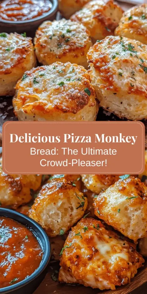 Discover the fun and delicious world of Pizza Monkey Bread! This easy-to-make dish combines the cheesy goodness of pizza with the interactive experience of pull-apart bread, making it perfect for gatherings, game nights, or family dinners. Customize it with your favorite toppings and dip it in marinara for extra flavor. Check out our complete guide to make this crowd-pleaser every time! #PizzaMonkeyBread #PullApartBread #PizzaLovers #Appetizers #FamilyFun #EasyRecipes