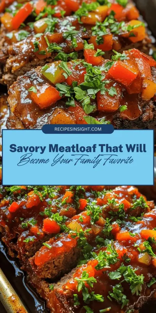 Discover the Ultimate Savory Meatloaf that elevates this classic comfort food to new levels! With a mix of ground beef and pork, flavorful aromatics, and a delicious ketchup and brown sugar glaze, this recipe is sure to impress family and friends. Customize it to suit your taste, and enjoy this hearty dish with your favorite sides. Perfect for meal prep or a cozy dinner! #Meatloaf #ComfortFood #SavoryRecipes #HomeCooking #Foodie #DinnerIdeas