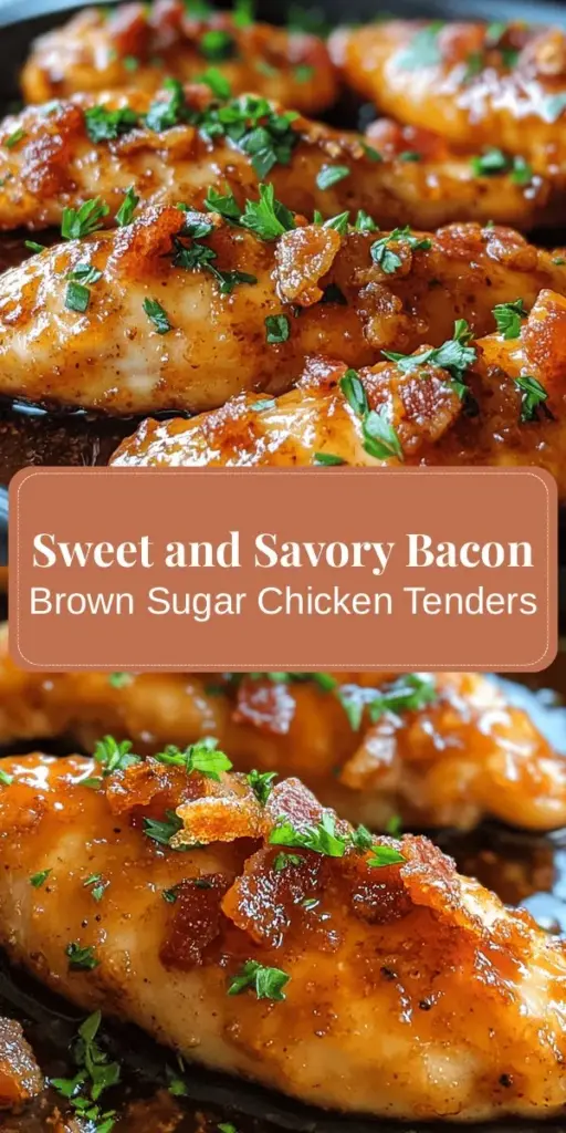 Looking for a tasty dish to impress your family and friends? Try these Bacon Brown Sugar Chicken Tenders! This easy recipe marries crispy bacon with sweet brown sugar for a flavor explosion that will make everyone ask for seconds. Perfect for dinners or gatherings, these tenders are juicy, savory, and oh-so-delicious. Serve them up with your favorite sides for a meal everyone will love! #ChickenTenders #Bacon #ComfortFood #EasyRecipes #DinnerIdeas #Yummy