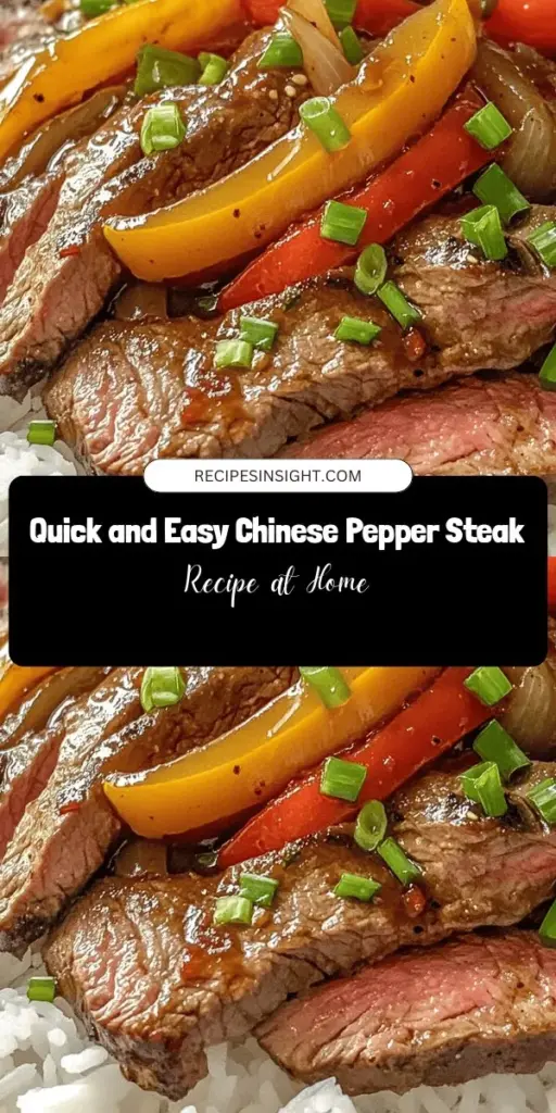 Discover the secrets of making a delicious Easy Chinese Pepper Steak right at home! This classic dish combines tender flank steak with vibrant vegetables, all enhanced by a savory sauce. Perfect for family dinners or special occasions, it's easy to prepare and full of flavor. Impress your loved ones with this delightful recipe and experience the joy of Chinese cuisine! #ChineseFood #PepperSteak #HomeCooking #DeliciousRecipes #EasyMeals #CookingAtHome #Foodie