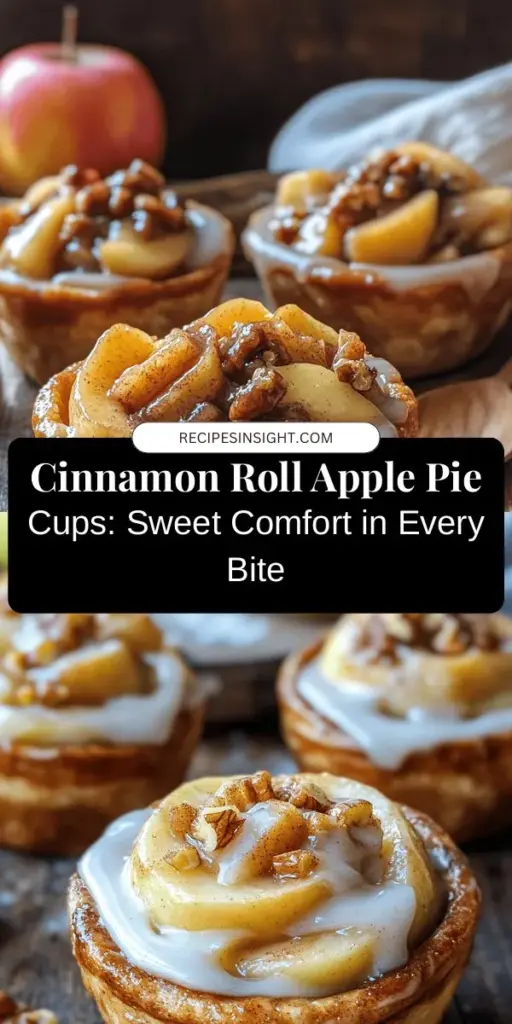 Indulge in the cozy flavors of Cinnamon Roll Apple Pie Cups! This delightful dessert blends the gooey goodness of cinnamon rolls with a spiced apple filling, creating a perfect sweet treat for any occasion. Easy to make and sure to impress, these cups are ideal for family gatherings or a cozy night in. Discover how to combine two classic favorites into one delicious bite! Try this recipe today! #CinnamonRollApplePieCups #Dessert #Baking #Recipe #ComfortFood #SweetTreats