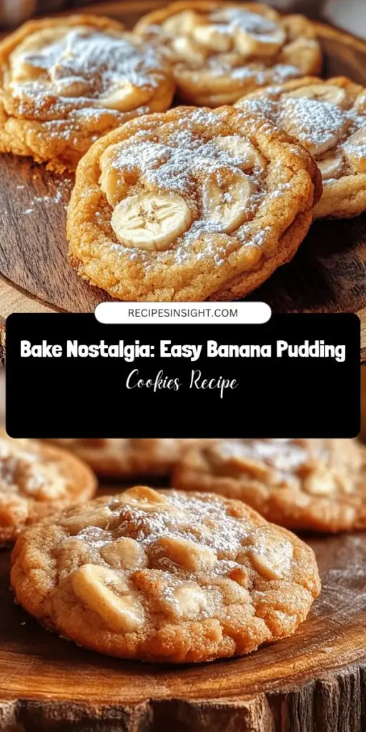 Discover the joy of baking with this easy and delicious Banana Pudding Cookies recipe! These chewy treats combine the nostalgic flavors of classic banana pudding with a satisfying cookie texture, perfect for any occasion. Using ripe bananas, buttery goodness, and just the right mix of sugars, these cookies are sure to impress family and friends. Enjoy them warm or at room temperature for a delightful experience! #BananaPuddingCookies #BakingFun #DessertLovers #HomemadeCookies #SweetTreats