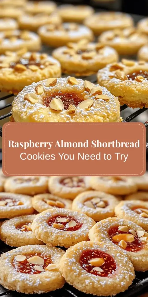 Indulge in the deliciousness of Raspberry Almond Shortbread Cookies! These buttery, melt-in-your-mouth treats combine the nutty flavor of almonds with the tart sweetness of raspberry jam. Perfect for celebrations or cozy afternoons, they are simple to make using high-quality ingredients. Discover the essential steps, tips, and serving suggestions to create a delightful dessert that will impress family and friends. #Baking #Cookies #Shortbread #RaspberryAlmond #DessertIdeas #HomemadeTreats