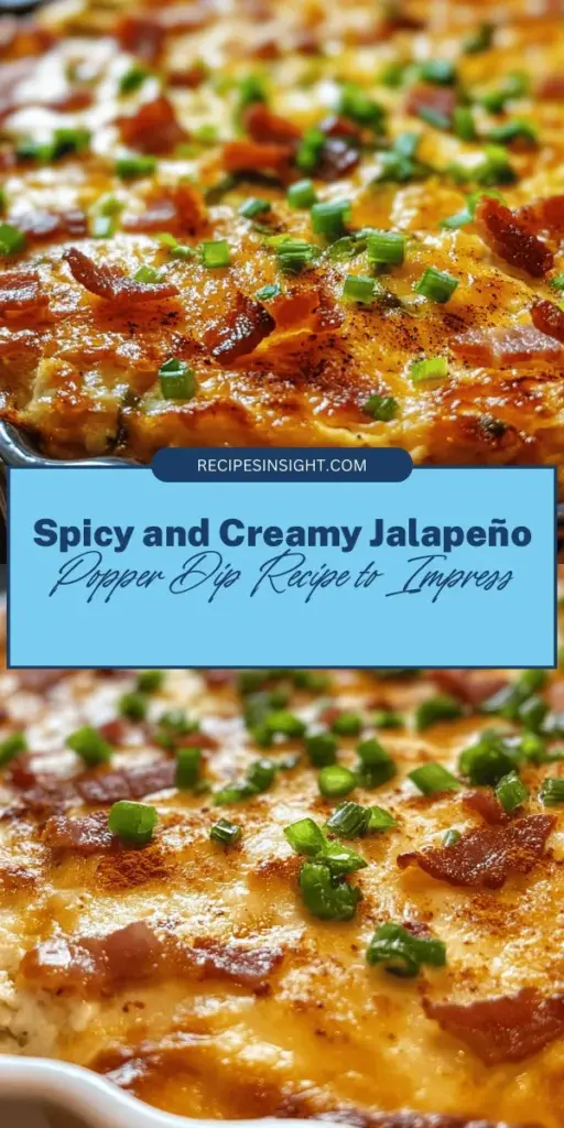 Get ready to spice up your next gathering with this fiery and creamy jalapeño popper dip! This crowd-pleasing appetizer combines cream cheese, cheddar, and pepper jack with zesty jalapeños for a mouthwatering experience. Perfect for game days or cozy nights, it's easy to make and pairs wonderfully with tortilla chips or baguette slices. Elevate your entertaining game with this deliciously dippable treat! #JalapenoPopperDip #Appetizers #PartyFood #SpicyTreat #YummyInspiration