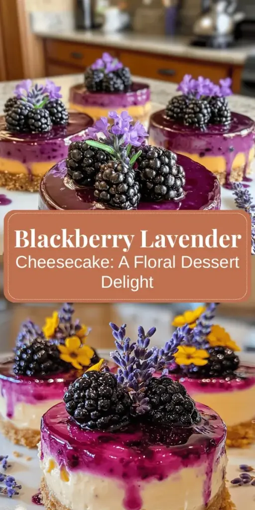 Indulge in the delightful Blackberry Lavender Cheesecake, a perfect blend of creamy textures and bold flavors. This elegant dessert combines fresh blackberries and aromatic lavender for a unique twist on the classic cheesecake. Our step-by-step guide will help both novice and seasoned bakers create this stunning treat. Perfect for any occasion, this cheesecake not only tastes divine but looks gorgeous too! Discover the recipe now! #Dessert #Cheesecake #Blackberries #CulinaryLavender #BakingDelights #SweetTreats