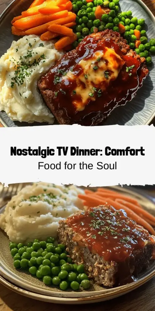 Take a nostalgic trip down memory lane with a classic TV dinner! This delightful meal includes a savory meatloaf, creamy mashed potatoes, and vibrant mixed vegetables, perfect for evoking warm memories of family time. Learn about the origins of TV dinners from the 1950s and how they revolutionized mealtime. Gather your loved ones and whip up this comforting dish to create new memories while enjoying a taste of the past. #TVDinner #ComfortFood #Nostalgia #HomeCooking #FamilyMeals