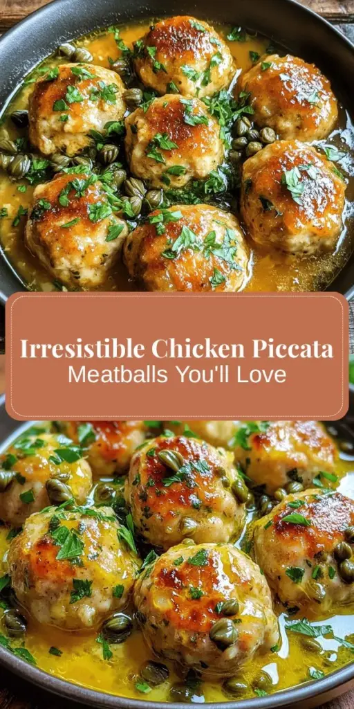 Discover a delicious twist on a classic with these Chicken Piccata Meatballs! Packed with zesty flavors of lemon, capers, and fresh herbs, these meatballs are easy to prepare and perfect for weeknight dinners or impressing guests. Enjoy them on pasta, in a salad, or as an appetizer. With fresh ingredients like ground chicken, Parmesan, and garlic, this recipe will elevate your dinner routine. Try it today! #ChickenPiccata #Meatballs #ItalianCuisine #DinnerIdeas #RecipeShare #CookingFun