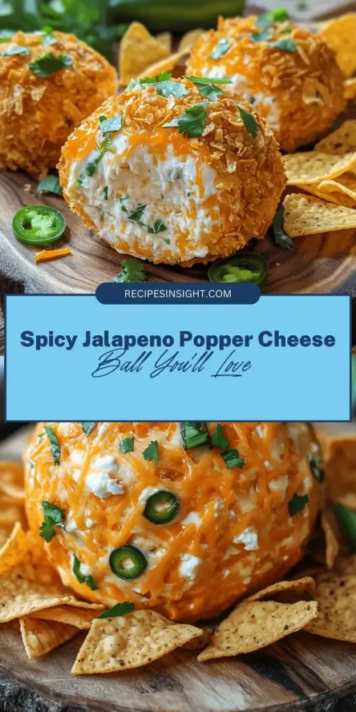 Elevate your next gathering with a Spicy Jalapeno Popper Cheese Ball! This crowd-pleaser combines creamy cheese with zesty jalapenos, creating the perfect kick for any occasion. Serve it with crunchy tortilla chips for a delightful contrast. Easy to make and totally customizable, it’s perfect for parties or cozy nights in. Get ready to impress your guests with this irresistible appetizer! #CheeseBall #JalapenoPopper #Appetizers #PartyFood #SnackIdeas #GameDay