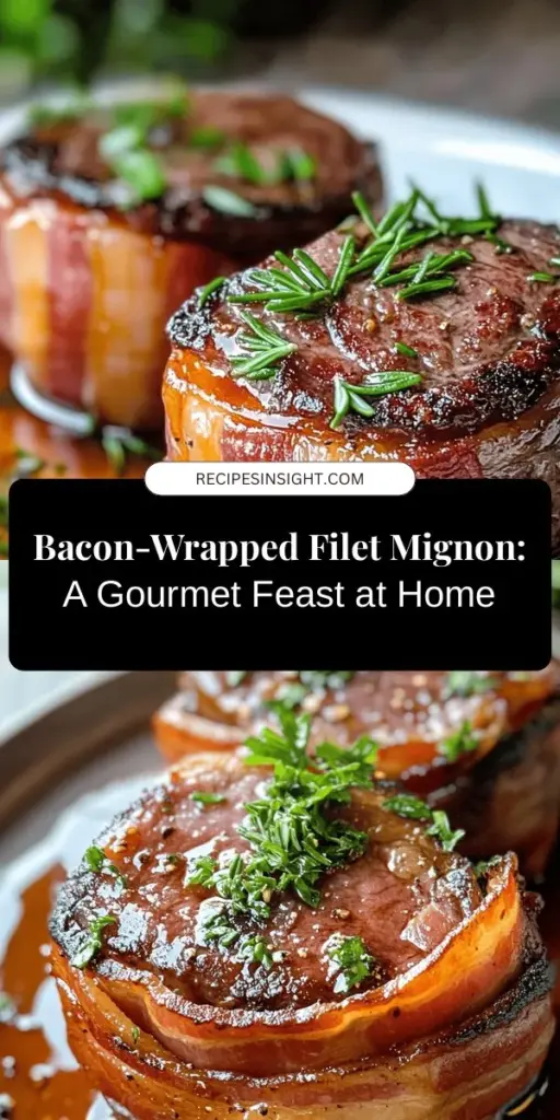 Elevate your dinner experience with our Bacon-Wrapped Filet Mignon Delight! This luxurious dish combines tender filet mignon wrapped in savory bacon, delivering rich flavors and a melt-in-your-mouth texture. Perfect for special occasions or a cozy meal at home, you'll impress your family and friends with this gourmet recipe. Discover essential tips on selecting prime cuts, cooking techniques, and delectable side pairings. Bring restaurant-quality dining to your kitchen! #FiletMignon #BaconWrapped #GourmetCooking #SteakDinner #FoodLovers #CookingAtHome #SpecialOccasions