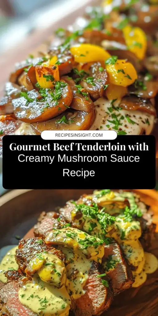 Indulge in a gourmet experience at home with this Savory Beef Tenderloin with Creamy Mushroom Sauce. This tender, flavorful dish pairs a succulent beef tenderloin with a rich, creamy mushroom sauce, perfect for any occasion. Simple yet elegant, it's sure to impress your guests and family alike. Learn how to select quality ingredients and master the cooking techniques to create this mouthwatering meal. #BeefTenderloin #MushroomSauce #GourmetCooking #DinnerParty #ComfortFood #Foodie