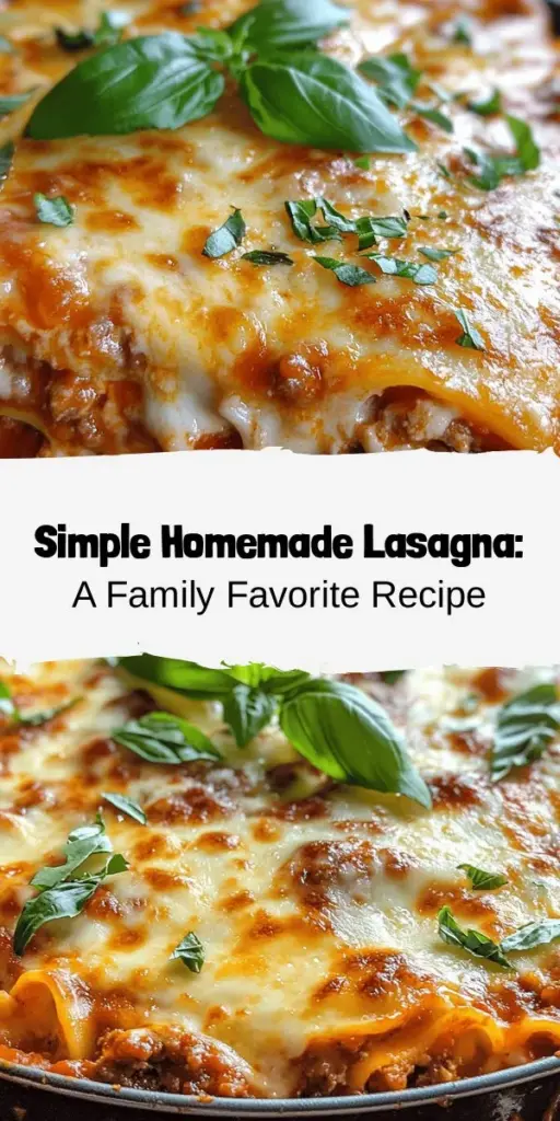 Discover the joy of making Easy Homemade Lasagna Delight with this simple and delicious recipe! Perfect for family gatherings or cozy weeknight dinners, this lasagna is easy to customize with your choice of noodles, meat, and plenty of cheese. With rich layers of flavor and a comforting texture, it's bound to become a favorite. Dive into the world of Italian cuisine and create unforgettable meals together! #lasagna #homemade #familydinner #italianfood #comfortfood #recipeideas #easyrecipes #cookingathome