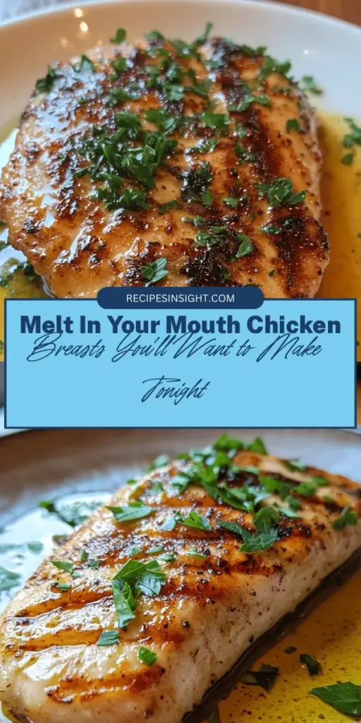 Discover the ultimate Melt In Your Mouth Chicken Breast recipe that transforms ordinary chicken into a tender, juicy delight! Using simple ingredients like buttermilk and olive oil, this recipe ensures every bite is bursting with flavor. Perfect for weeknight dinners or special occasions, marinating your chicken enhances its taste and texture. Accompany it with creamy mashed potatoes or fresh veggies for a complete meal. Try it today! #ChickenRecipe #Cooking #HomeCooking #MeltInYourMouth #DinnerIdeas #HealthyEating #RecipeOfTheDay