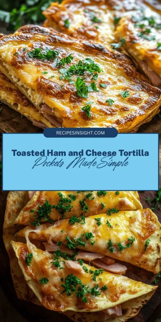 Discover the delight of Toasted Ham & Cheese Tortilla Pockets! These easy-to-make pockets are perfect for any meal or snack, blending savory ham with gooey melted cheese in a warm, crispy tortilla. Customize with your favorite veggies or cheese varieties for a unique twist. Ideal for busy lifestyles, they can be prepared in a skillet, oven, or air fryer. Get inspired and create your perfect tortilla pocket today! #HamAndCheese #TortillaPockets #EasyRecipes #ComfortFood #MealPrep #Foodie