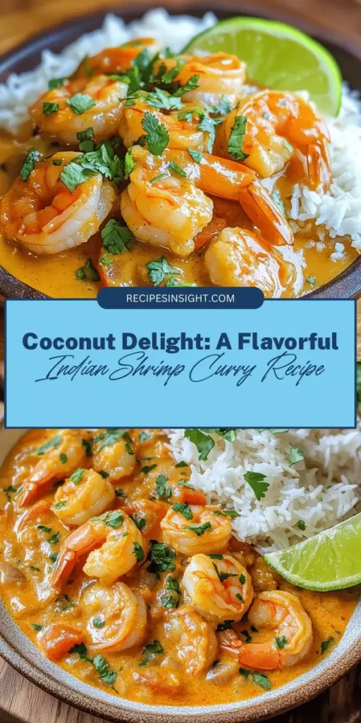 Dive into the flavors of India with Coconut Delight, an irresistible shrimp curry that brings the essence of coastal cuisine right to your table. With succulent shrimp simmered in creamy coconut milk and a vibrant blend of spices, this dish is both comforting and indulgent. Perfect for weeknight dinners or gatherings, it's quick and easy to prepare. Discover the magic of this culinary masterpiece today! #IndianCuisine #ShrimpCurry #CoconutDelight #SeafoodLovers #HealthyEating #ComfortFood #YummyRecipes