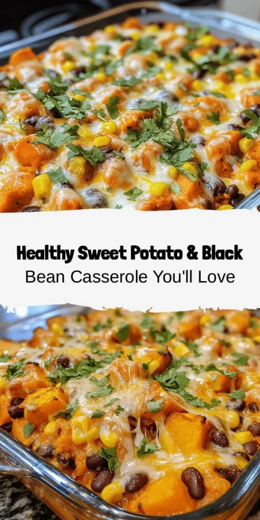 Discover the perfect blend of flavors with this Savory Sweet Potato and Black Bean Casserole recipe! Packed with nutritious ingredients like sweet potatoes, black beans, and spices, this dish is not only delicious but also a fantastic plant-based option for the whole family. Whether you're vegan, vegetarian, or just looking to add more wholesome meals to your table, this casserole is sure to impress. Make it tonight and enjoy the comfort of home-cooked goodness! #CasseroleRecipe #SweetPotato #BlackBeans #PlantBased #HealthyEating #ComfortFood