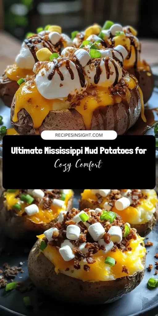 Discover the ultimate comfort food with Mississippi Mud Potatoes! This recipe blends creamy, cheesy baked potatoes with crispy bacon and green onions for a satisfying side or main dish. Perfect for family gatherings or cozy nights in, these indulgent potatoes are easy to make and even easier to enjoy. Elevate your dining experience with rich flavors that evoke Southern hospitality. Try them today and create lasting memories! #ComfortFood #MississippiMudPotatoes #SouthernCuisine #PotatoRecipes #Foodie