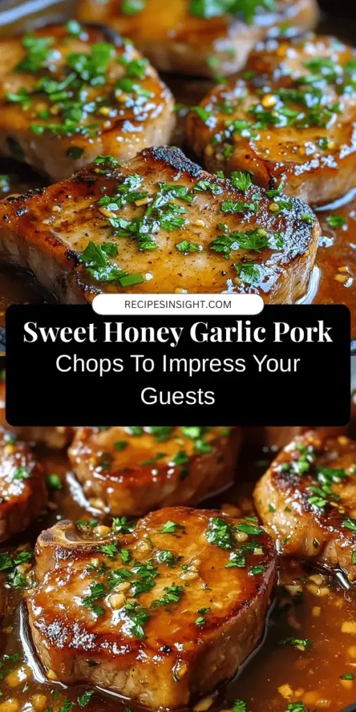 Looking for a quick and delicious dinner idea? Try these Sweet Honey Garlic Pork Chops! This recipe features a mouthwatering blend of honey, soy sauce, and garlic that caramelizes beautifully, making tender, juicy chops that everyone will love. Perfect for weeknight meals or special occasions, it's a dish that's sure to impress. Discover tips for marinating and cooking these flavorful chops to perfection! #PorkChops #DinnerIdeas #HoneyGarlic #YummyRecipes #Foodie