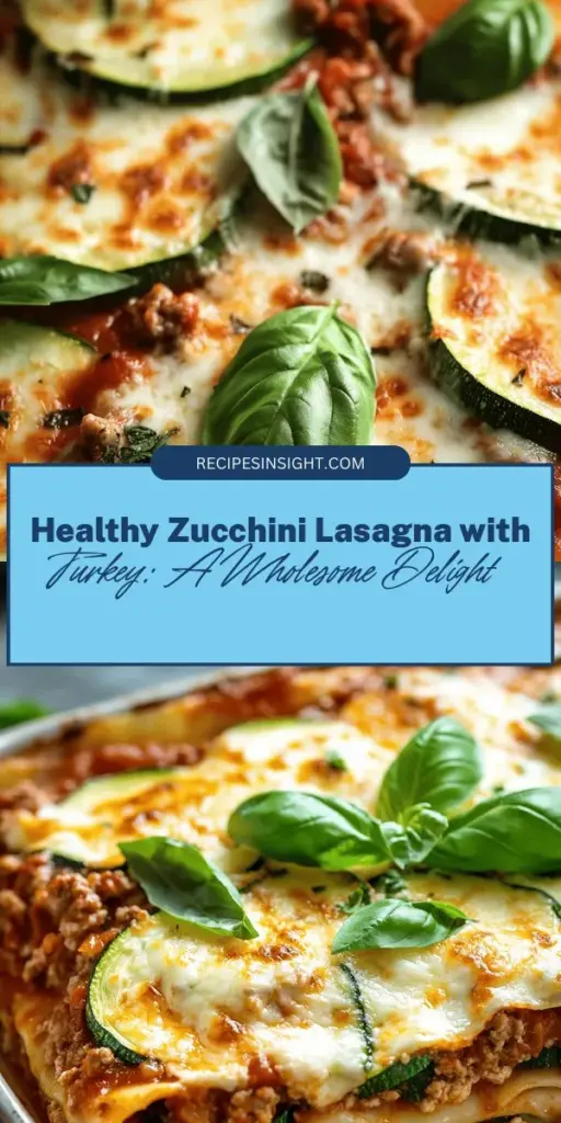 Discover the perfect blend of flavor and nutrition with this deliciously healthy zucchini lasagna featuring ground turkey! Swap traditional pasta for thinly sliced zucchini for a gluten-free and low-carb alternative. Packed with protein and essential nutrients, this recipe is perfect for anyone looking to indulge without feeling guilty. Enjoy a comforting meal that aligns with modern dietary trends while impressing your family and friends! #ZucchiniLasagna #HealthyRecipes #CleanEating #LowCarb #GlutenFree #TurkeyLasagna