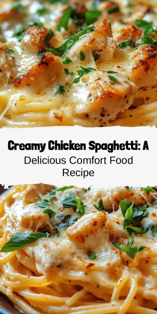 Indulge in the ultimate comfort food with our Creamy Chicken Spaghetti Delight! This rich and creamy pasta dish combines tender chicken, fresh spinach, and a luscious sauce, making it perfect for weeknight dinners or special occasions. Easy to prepare and packed with flavor, it's a hit for cooks of all skill levels. Check out the full recipe and bring this deliciousness to your dinner table tonight! #PastaRecipes #ComfortFood #ChickenSpaghetti #EasyDinner #Foodie #HomeCooking