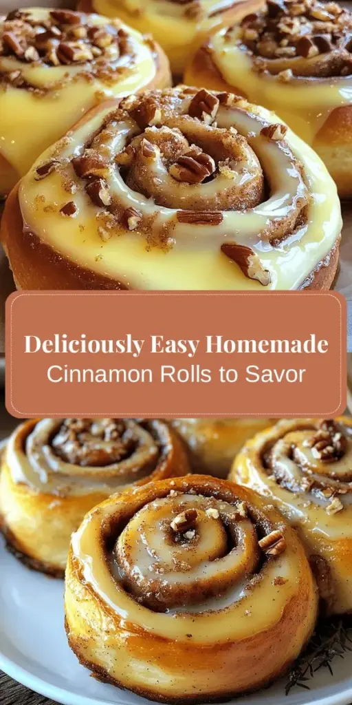 Indulge in the heartwarming experience of crafting homemade cinnamon rolls with this heavenly recipe! Discover the joy of kneading dough, the delightful aroma of cinnamon, and the satisfaction of pulling warm, fluffy rolls fresh from the oven. Customize your rolls with various fillings and a rich cream cheese glaze for the ultimate treat. Perfect for any occasion, these cinnamon rolls are sure to bring smiles to your breakfast table. #CinnamonRolls #Baking #HomemadeTreats #Foodie #ComfortFood #SweetIndulgence #RecipeShare