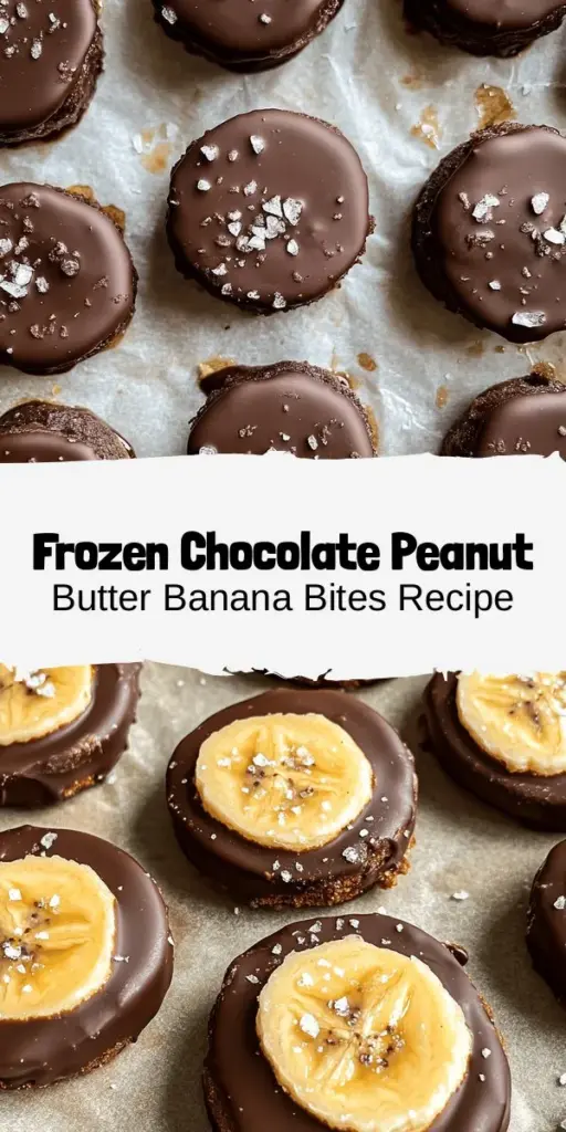 Indulge in the deliciousness of Chocolate Covered Frozen Banana Peanut Butter Sandwiches! This delightful treat combines ripe bananas, creamy peanut butter, and rich dark chocolate for a perfect balance of flavors. Easy to make and packed with nutrients, these sandwiches are ideal for a snack or dessert. Freeze them for a refreshing bite anytime! Try this fun recipe and enjoy a healthier way to satisfy your sweet tooth. #HealthyTreats #ChocolateBanana #PeanutButterLove #FrozenDessert #SnackTime