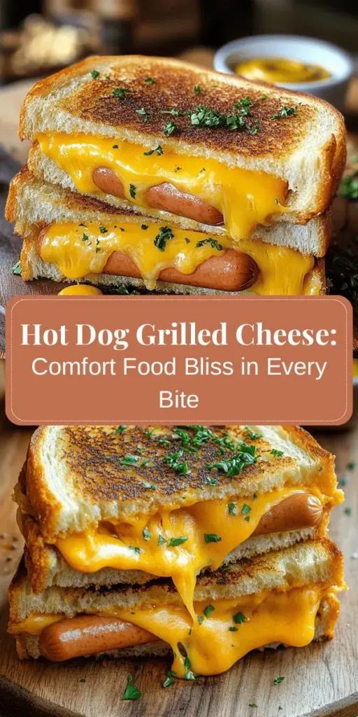 Discover the ultimate comfort food fusion with the Hot Dog Grilled Cheese Delight! This irresistible recipe combines gooey, melted cheese with juicy hot dogs, all nestled between two crispy slices of your favorite bread. Perfect for busy nights or lazy weekends, this dish can be whipped up in under 30 minutes. Customize it with different cheeses, toppings, or bread for endless delicious variations. Treat yourself to a nostalgic taste of childhood! #ComfortFood #GrilledCheese #HotDogDelight #EasyRecipes #FoodieFun