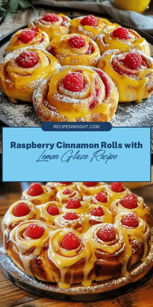 Indulge in the delightful flavor of raspberry cinnamon rolls with a zesty lemon glaze! This delicious twist on the classic treat combines warm, spiced cinnamon with the tartness of fresh raspberries, creating a visually stunning and mouthwatering dessert. Perfect for breakfast or a sweet afternoon snack, these rolls bring nostalgia and joy to any occasion. Get inspired by this easy recipe and elevate your baking game! #CinnamonRolls #Baking #RaspberryDessert #LemonGlaze #HomemadeGoodness #SweetTreats