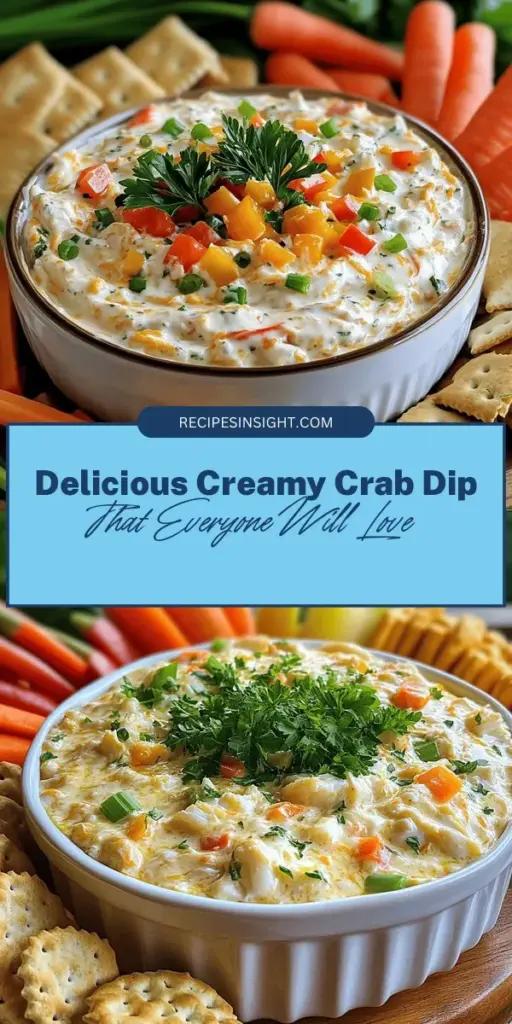 Indulge in the vibrant flavors of the ocean with our mouthwatering Chilled Ocean Delights: Creamy Crab Dip! This easy-to-make appetizer blends rich cream cheese, fresh crab meat, and a tangy kick from lemon juice and Worcestershire sauce, creating an irresistible treat. Perfect for parties, summer picnics, or cozy nights in, serve with crunchy crackers or veggie sticks for a delicious combo. Your guests will be coming back for more! #CrabDip #Appetizers #SeafoodLovers #PartyFood #YummyRecipes #DeliciousDips #HomemadeDip