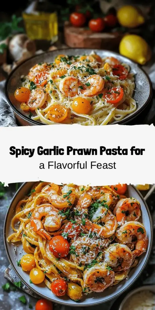 Elevate your dinner with this Chilli Garlic Prawn Pasta—a spicy, savory delight that's perfect for any occasion! Featuring succulent prawns, aromatic garlic, red chillies, and linguine, this dish offers a delicious balance of heat and flavor. Packed with lean protein and nutrients, it's both satisfying and nutritious. Perfect for impressing guests or indulging yourself. Dive in and enjoy every bite! #ChilliGarlicPrawnPasta #PastaLovers #SpicyDish #SeafoodRecipe #CookingAtHome #HealthyEating #Foodie #DinnerIdeas #ComfortFood