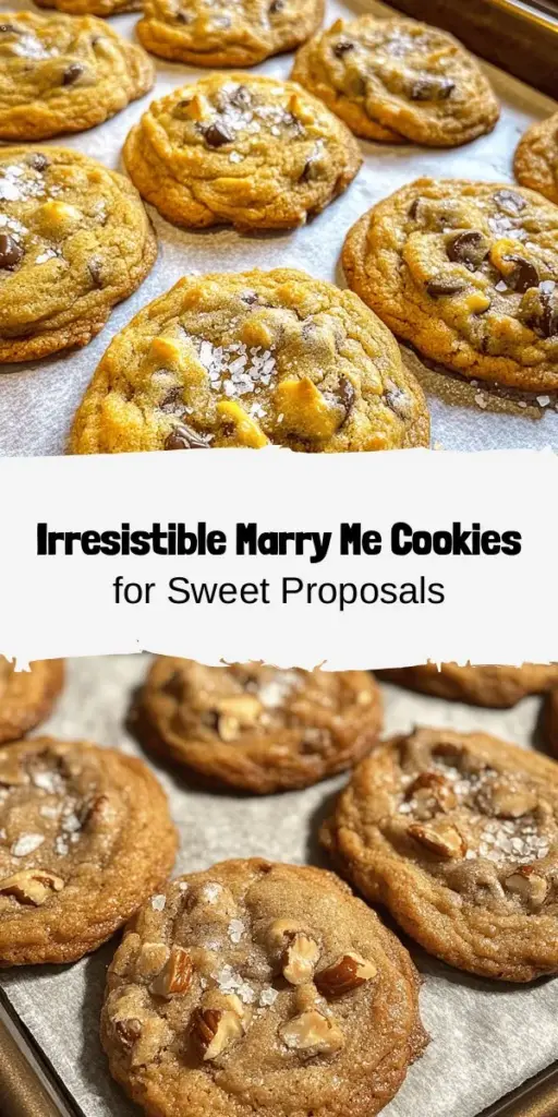 Discover the magic of Marry Me Cookies, the perfect treat for life's special moments! These cookies feature a delicious blend of sweet and salty flavors, chewy centers, and crisp edges that will leave your loved ones wanting more. Whether you're planning a proposal or celebrating an anniversary, these cookies symbolize love and commitment. Get ready to impress with this step-by-step guide and create unforgettable memories! #Baking #Cookies #SweetTreats #MarryMeCookies #HomemadeDesserts #LoveCookies