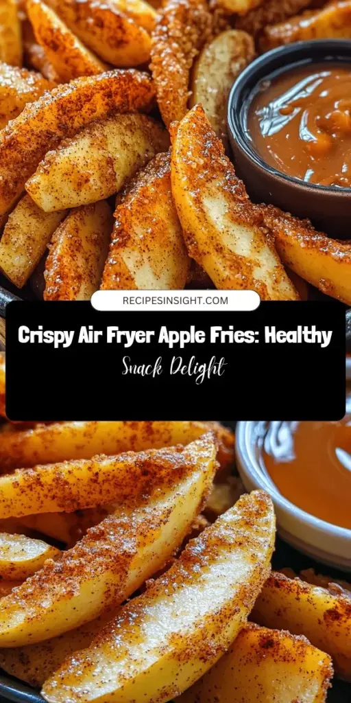 Looking for a delicious and healthy snack? Try these Crispy Air Fryer Apple Fries! Bursting with natural sweetness and crispy perfection, they make the perfect treat for kids and adults alike. With minimal oil and a simple ingredient list, these apple fries are easy to whip up in your air fryer. Serve them plain or with a tasty dipping sauce like caramel. Get ready to enjoy a guilt-free delight! #AirFryer #HealthySnacks #AppleFries #CookingAtHome #Foodie #SnackTime