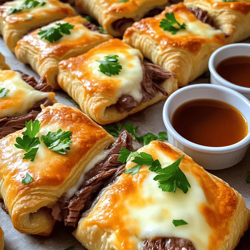 French dip squares are a tasty twist on a classic dish. They feature layers of roast beef, melted cheese, and flaky crescent dough. The blend of flavors creates comfort food everyone loves. These squares are perfect for families and gatherings.