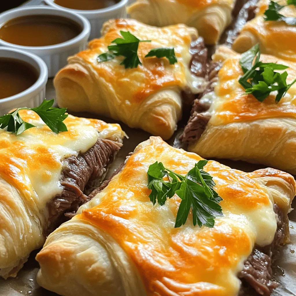 French dip squares are a tasty twist on a classic dish. They feature layers of roast beef, melted cheese, and flaky crescent dough. The blend of flavors creates comfort food everyone loves. These squares are perfect for families and gatherings.