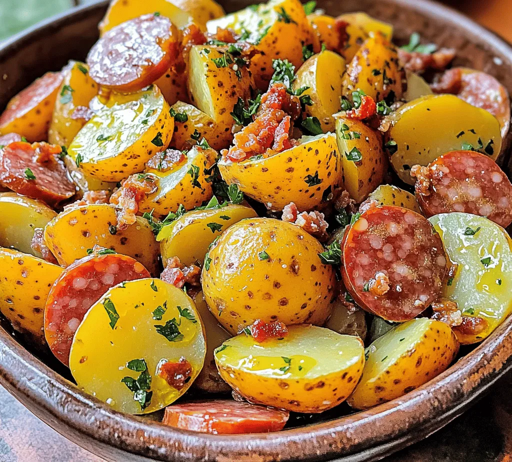 To prepare a truly delightful German potato salad with kielbasa, understanding the ingredients is crucial. Each component plays a significant role in shaping the overall taste and texture of the dish.