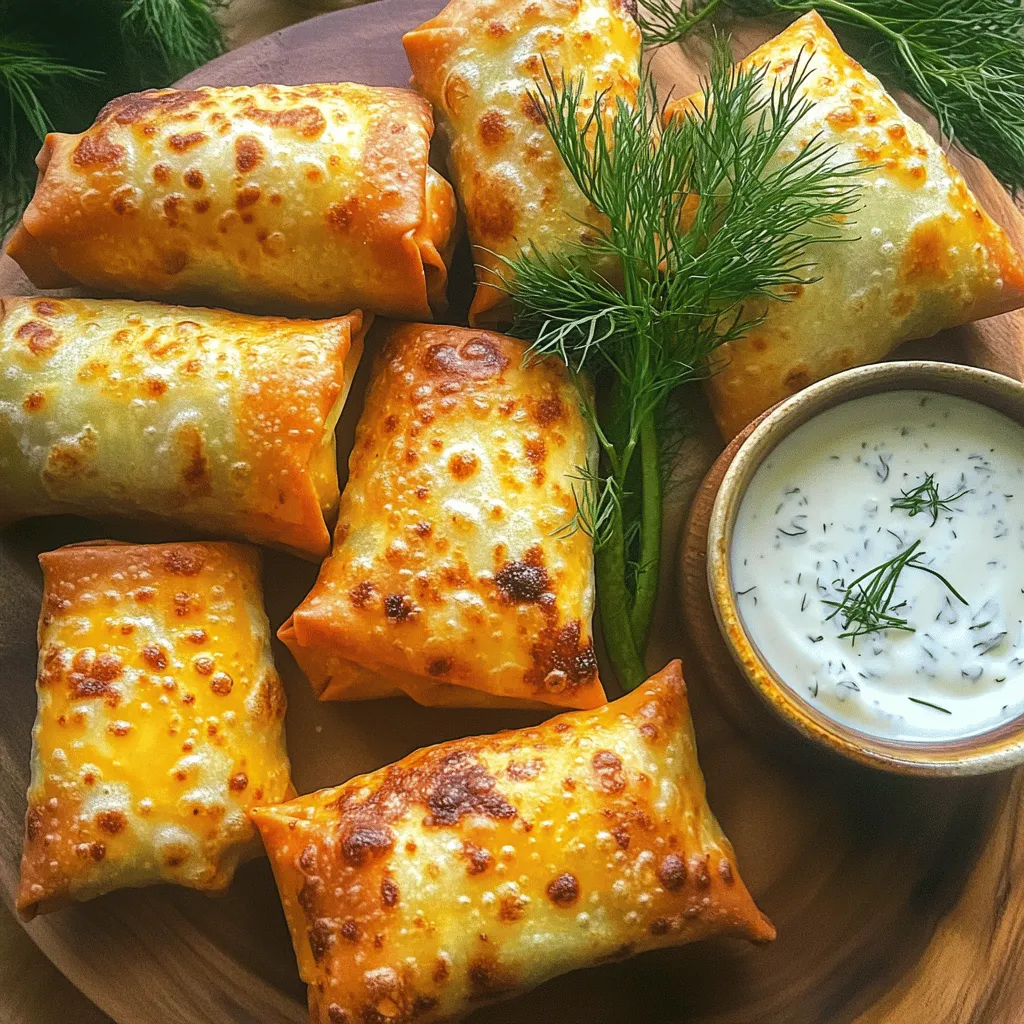 To make Air Fryer Pickle Egg Rolls, you need a few key ingredients. First, grab some egg roll wrappers. You will need 10 of them. Next, you will need 1 cup of dill pickle spears. Make sure to drain and chop them. You also need 1 cup of shredded cream cheese. If you don’t have shredded, softened cream cheese works too.