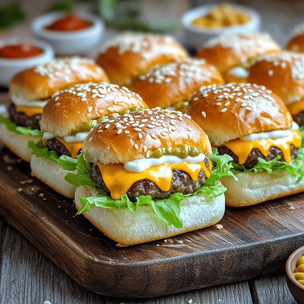 To make cheeseburger sliders, start with the right ingredients. The key ingredients for cheeseburger sliders include Hawaiian rolls, ground beef, and cheese. You need a package of Hawaiian rolls, usually 12 rolls, for the base. I recommend using ground beef with an 80/20 blend for the best flavor and juiciness.