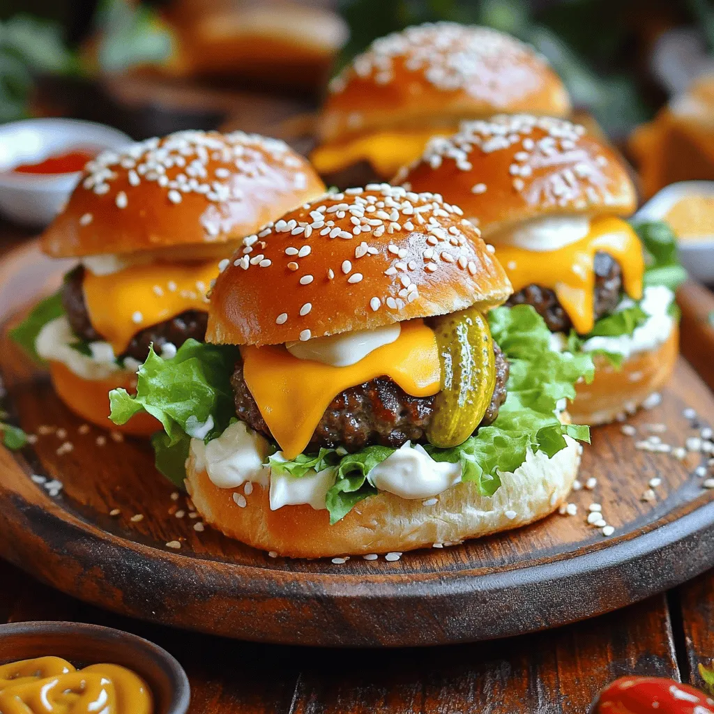 To make cheeseburger sliders, start with the right ingredients. The key ingredients for cheeseburger sliders include Hawaiian rolls, ground beef, and cheese. You need a package of Hawaiian rolls, usually 12 rolls, for the base. I recommend using ground beef with an 80/20 blend for the best flavor and juiciness.