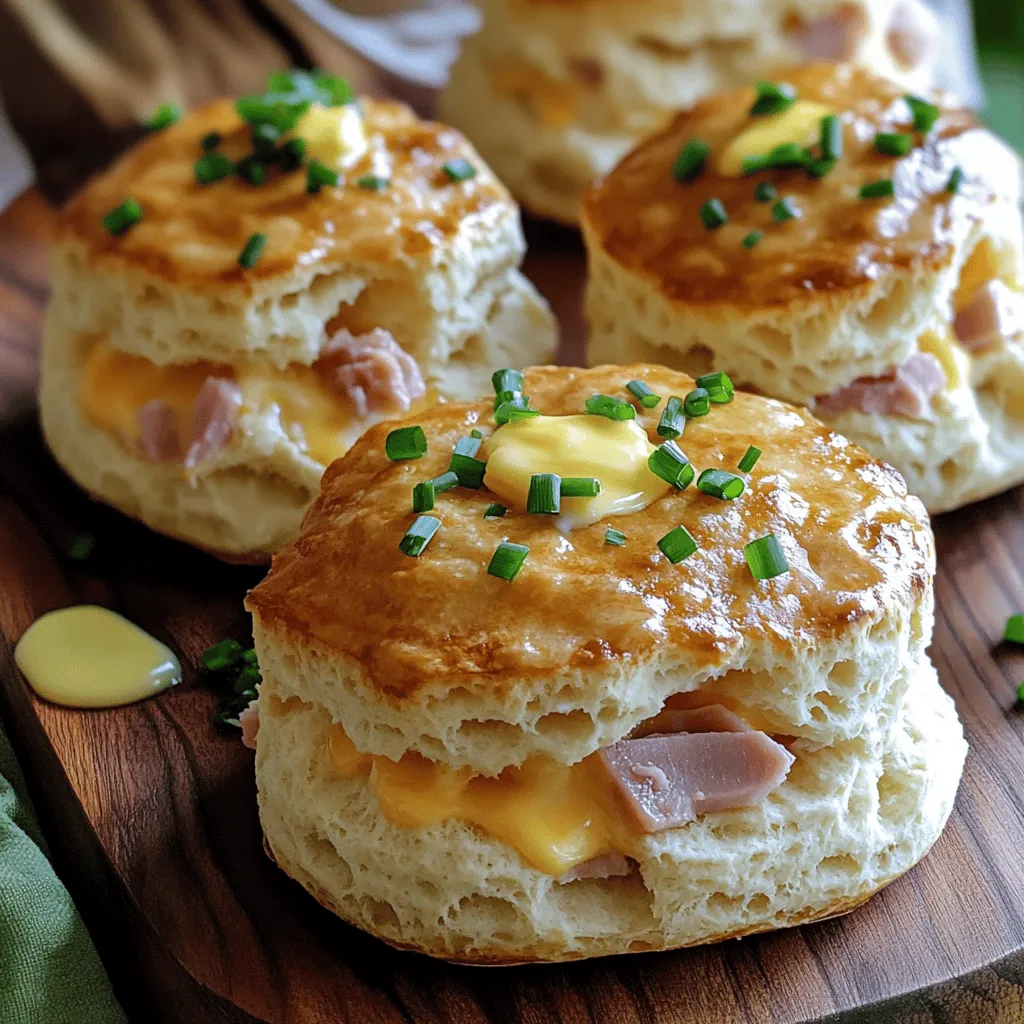 Ham and cheese butter swim biscuits are a tasty twist on traditional biscuits. They have a soft and fluffy texture, packed with savory ham and sharp cheese. This unique recipe uses a buttery swimming technique. The batter bakes in a pool of melted butter, giving it a rich flavor.