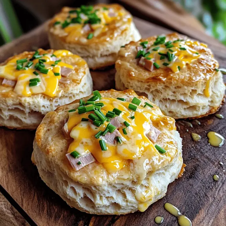 Ham and cheese butter swim biscuits are a tasty twist on traditional biscuits. They have a soft and fluffy texture, packed with savory ham and sharp cheese. This unique recipe uses a buttery swimming technique. The batter bakes in a pool of melted butter, giving it a rich flavor.