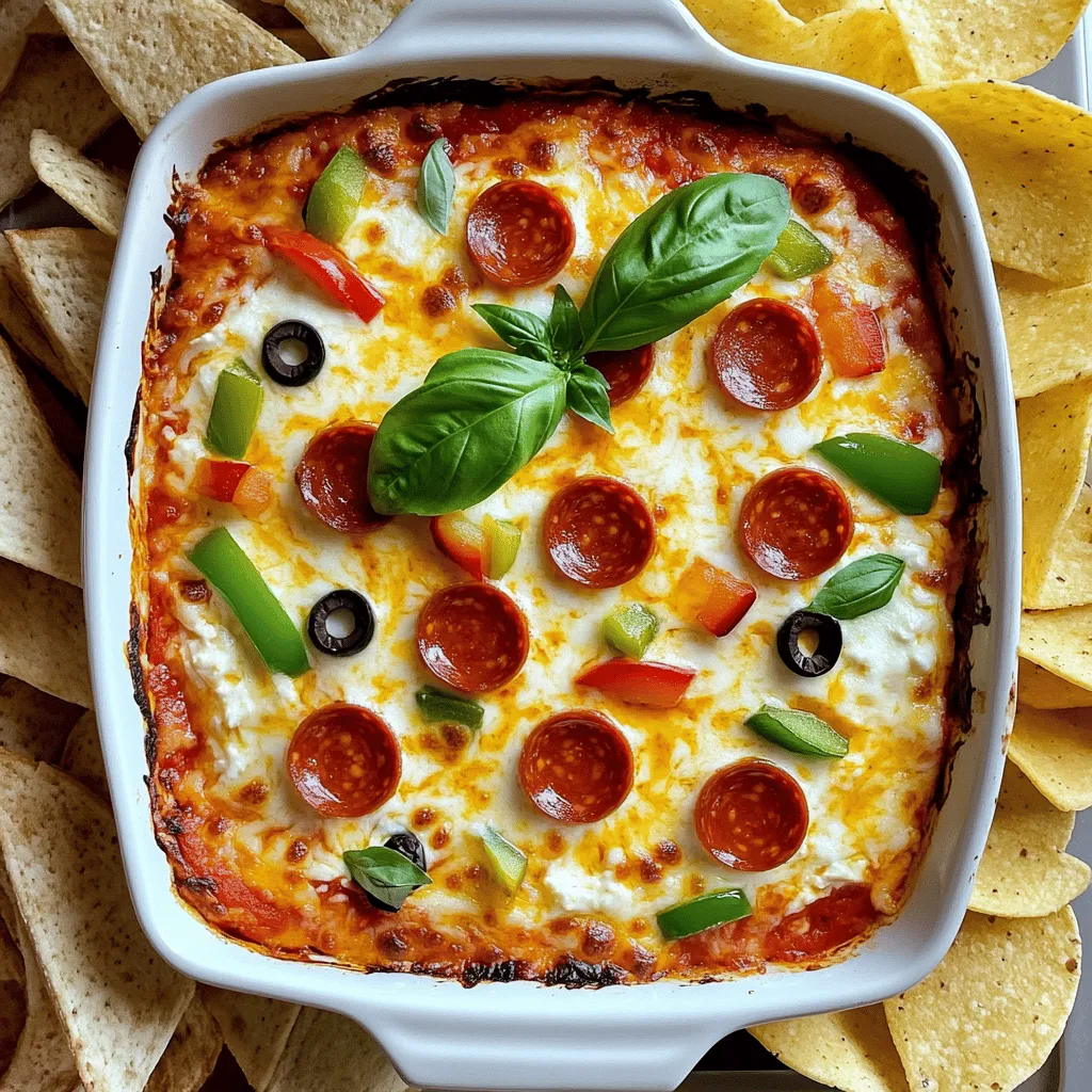 When I think of pizza dip, a few key ingredients come to mind. A great pizza dip needs a solid base. You will want cream cheese and sour cream for a rich, creamy texture. These two ingredients work wonders together. They provide a smooth base that holds all the flavors.