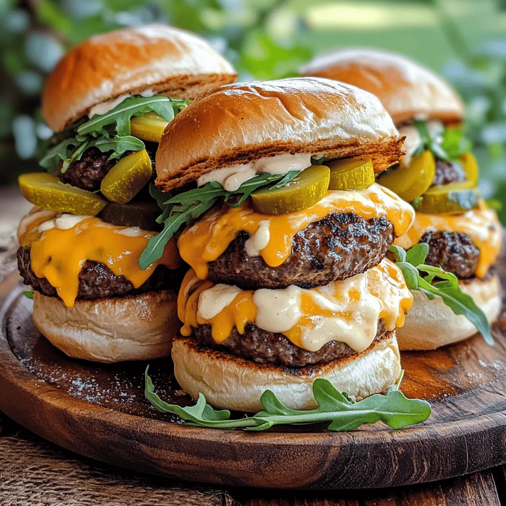 Beef and cheddar sliders are small sandwiches filled with juicy beef patties and melted cheddar cheese. They are popular because they are easy to eat and perfect for sharing. These mini beef sandwiches are great for parties, game days, or any gathering.