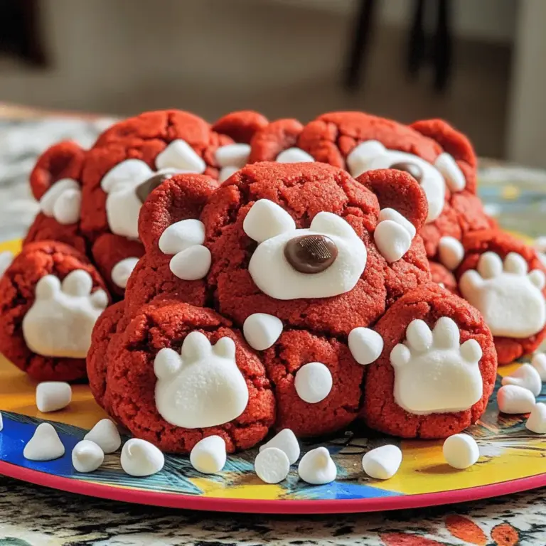 To make red velvet bear cookies, you need key ingredients. First, you'll need 2 ½ cups of all-purpose flour. This gives the cookies structure. Next, use 1 teaspoon each of baking soda and baking powder. These help the cookies rise. Add ½ teaspoon of salt for flavor.