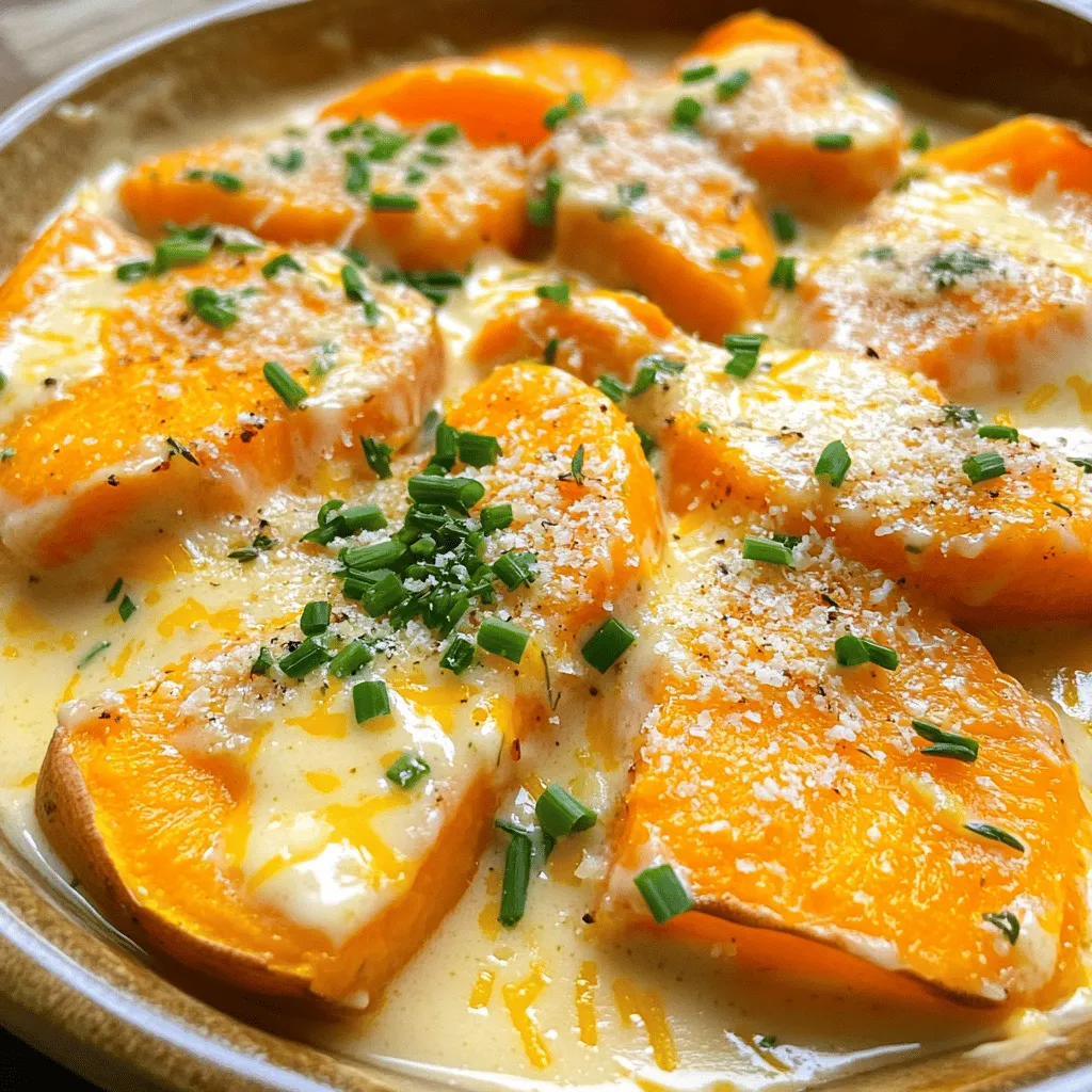 Scalloped Sweet Potatoes Delight is a dish that perfectly balances comfort and sophistication, making it a favorite for family gatherings, holiday feasts, or a cozy weeknight dinner. This dish brings together the natural sweetness of sweet potatoes, creamy textures, and melty cheese, resulting in a culinary experience that warms both the heart and the palate. Sweet potatoes have long been celebrated in culinary traditions around the world, cherished not only for their delicious flavor but also for their versatility.