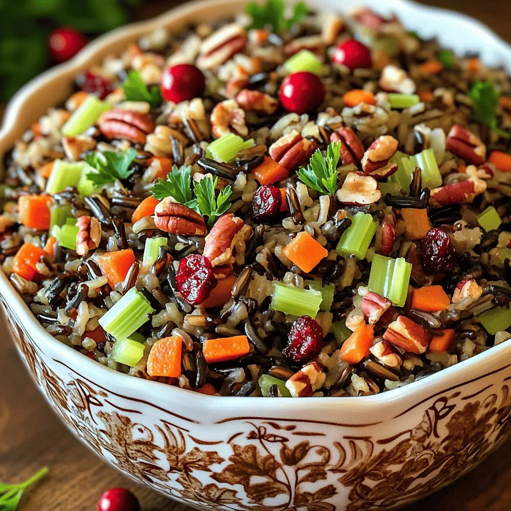 Thanksgiving wild rice recipes add flavor and texture to your feast. One great option is wild rice stuffing. You can make it by mixing cooked wild rice with onions, celery, cranberries, and nuts. This blend pairs well with turkey. Just remember to add herbs like sage and thyme for extra flavor.