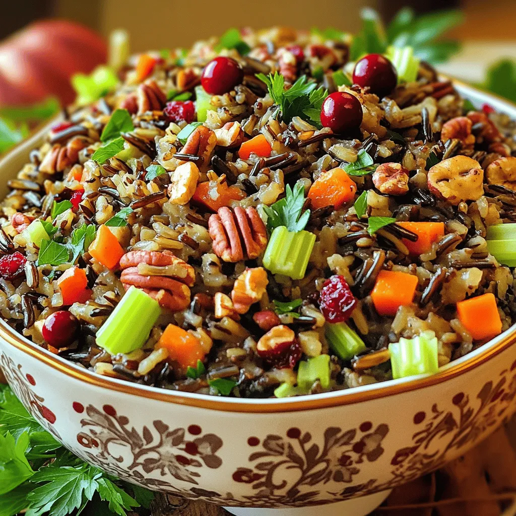 Thanksgiving wild rice recipes add flavor and texture to your feast. One great option is wild rice stuffing. You can make it by mixing cooked wild rice with onions, celery, cranberries, and nuts. This blend pairs well with turkey. Just remember to add herbs like sage and thyme for extra flavor.