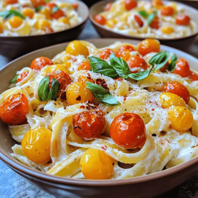 Creamy roasted tomato pasta shines for its simplicity. You need just a few key ingredients to make it. This dish is easy and quick, perfect for busy nights. You can whip it up in under an hour. The creamy sauce coats the pasta beautifully, making every bite rich and satisfying.